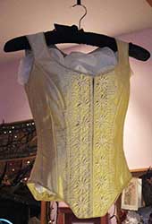 beautiful, embellished corset and bustle